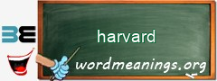 WordMeaning blackboard for harvard